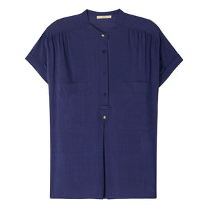 Sessùn - Camille Blouse | Navy Blue