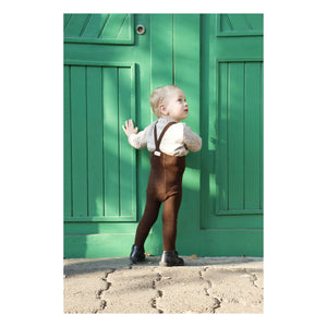 Silly Silas - Organic Cotton Suspender Tights | Brown