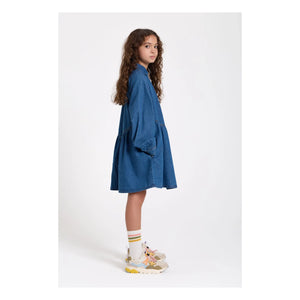 Hundred Pieces - Shirley Embroidered Denim Dress | Denim Blue