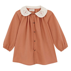 birinit - Claudine Collar Blouse Organic Cotton | Russet
