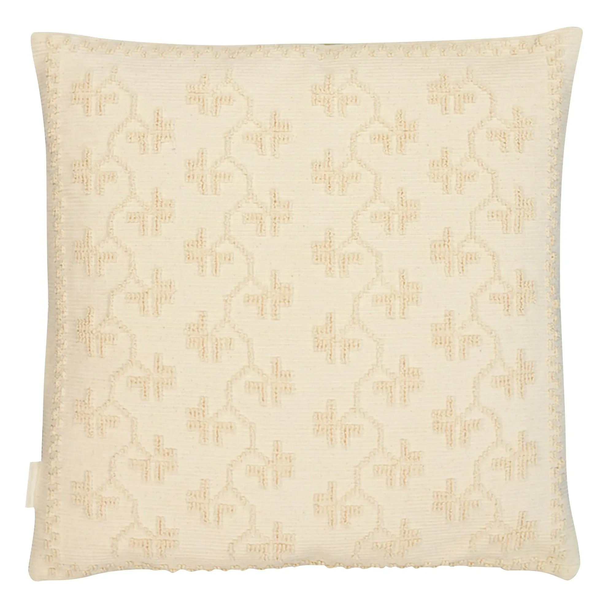 House of Capricorn - Mafalda Double-Sided Embroidered Pillow | Ecru