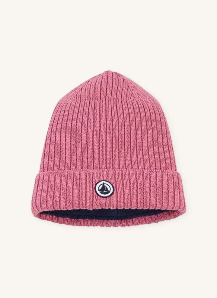 Petit Bateau - Organic cotton lined hat | Dust Pink