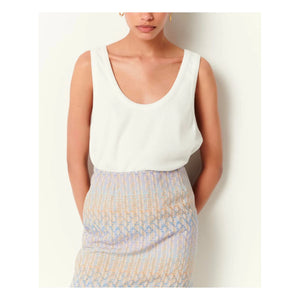 Sessùn - D ribbed tank top | Optical White