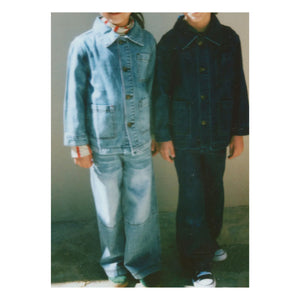 Longlivethequeen - Üst Dikişli Geniş Jean | Açık Denim
