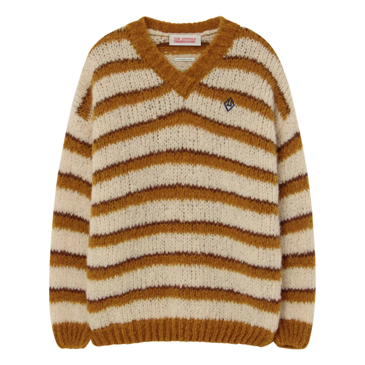 The Animals Observatory - Toucan Striped Wool Sweater | Camel