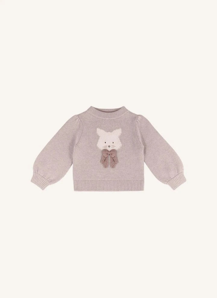 Donsje - Denna Cat Merino Wool Sweater | Light Pink