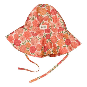 Loir - Toscana Hat Organic Cotton Flowers | Coral