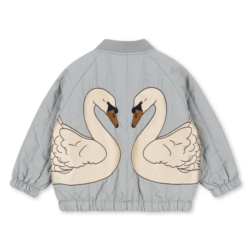 Konges Sløjd - Juno Swans Bomber Jacket | Grey Blue