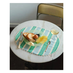 Tarta Gelatina - Organic Cotton Place Mat - Set of 2 | Blue