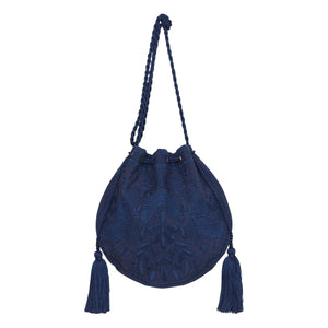 M.A.B.E. - Averi Embroidered Bag | Navy Blue