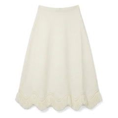 Ulla Johnson - Paulina Fringed Skirt | Ivory