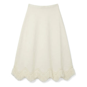 Ulla Johnson - Paulina Fringed Skirt | Ivory