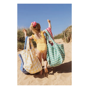 Jera Mini - Striped Ruffle Swimsuit | Yellow