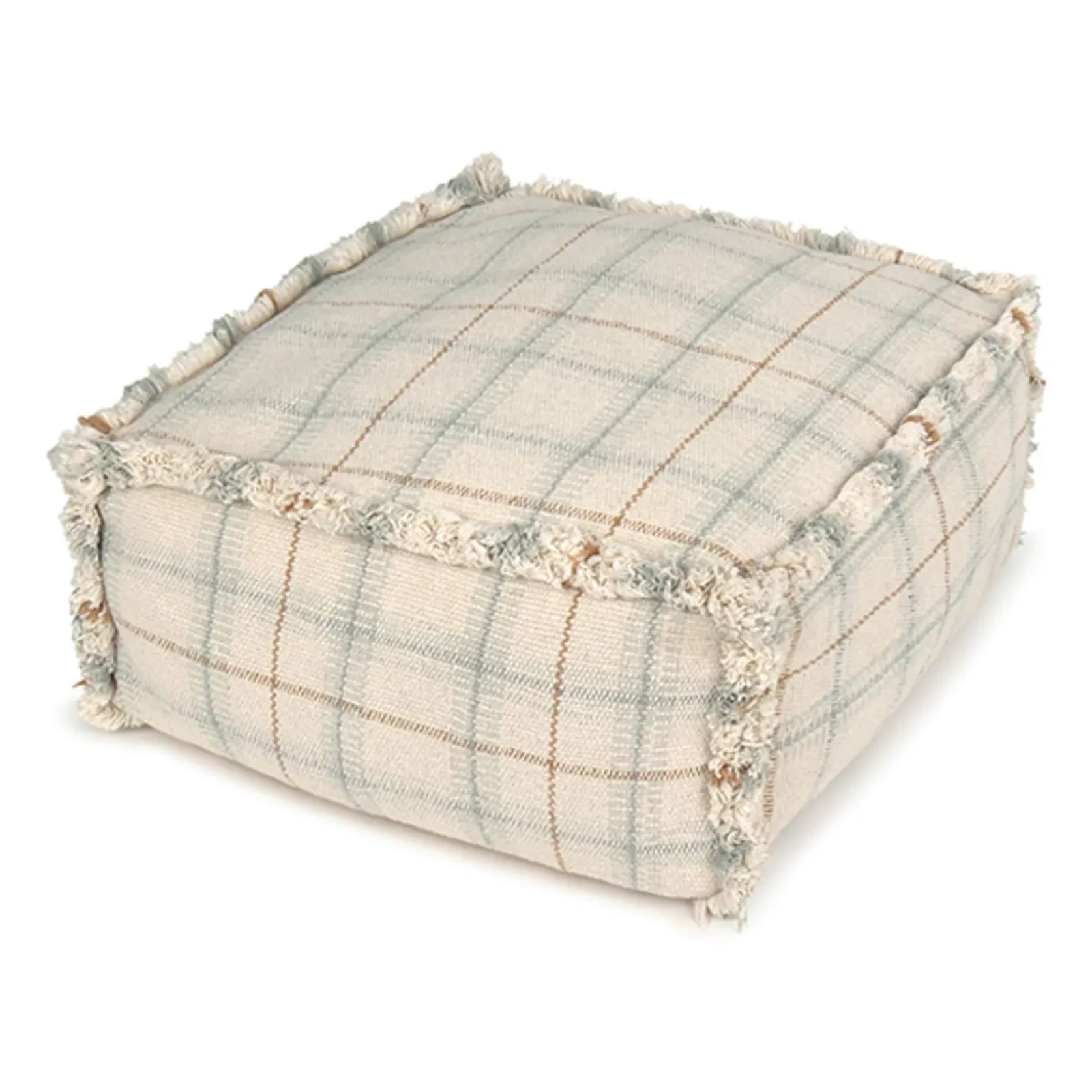 Lorena Canals - Tartan Pouf | Ice Blue