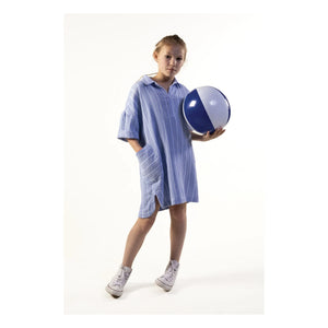 Sunchild - Cadaques Striped Organic Cotton Shirt Dress | Blue