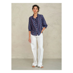 M.A.B.E. - Auden Cotton Blouse | Navy Blue