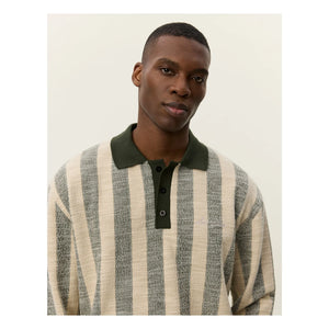 Les Deux - Polo Jacquard Jersey Bowie | Dark Khaki