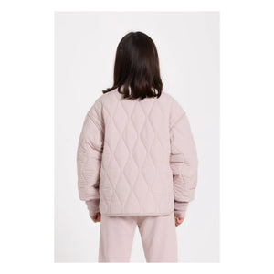 Smallable Kid - Woolen Quilted Bomber | Pale Pink