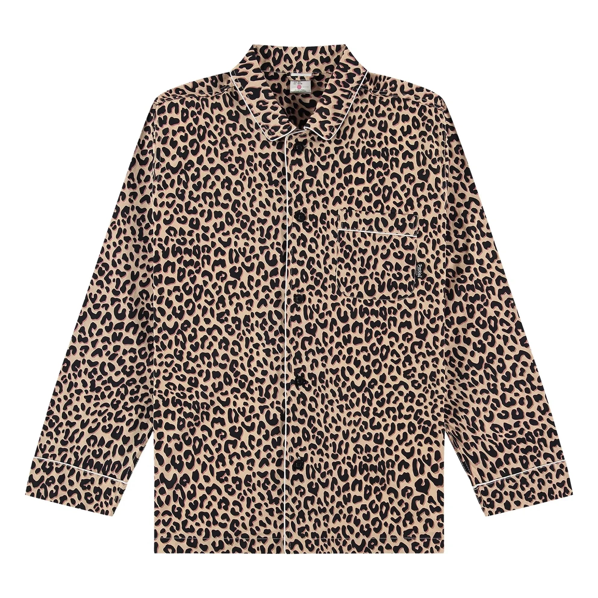 Pockies - Leopar Pijama Gömlek | Bej