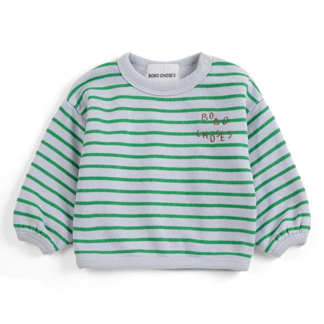 Bobo Choses - Striped Sweatband, Organic Cotton | Grey