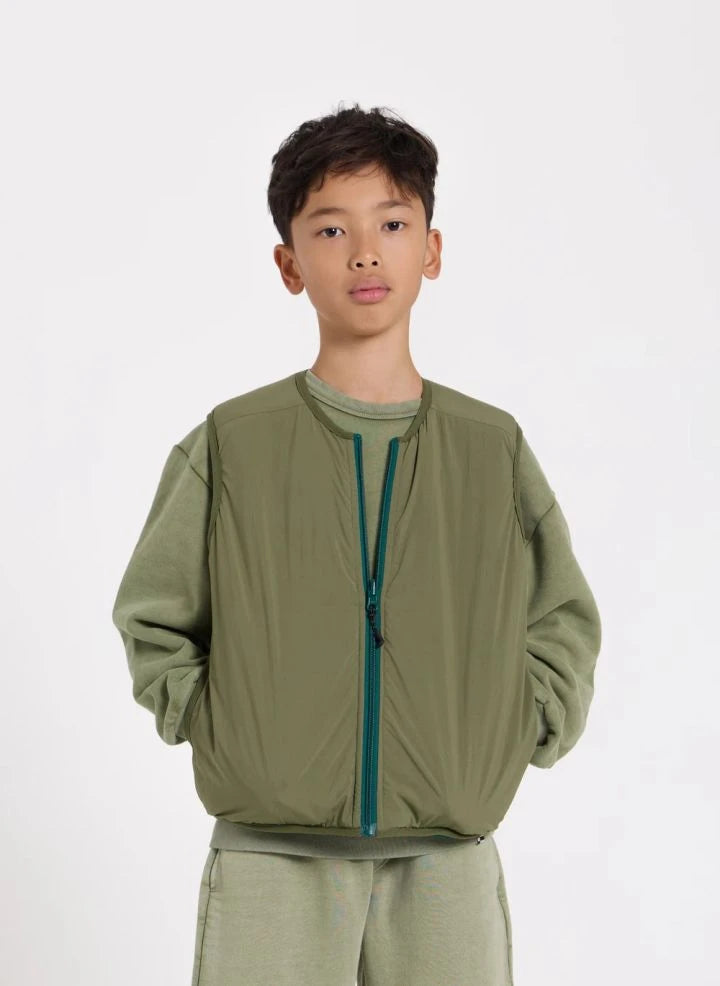 Finger in the nose - Peasy Sherpa Sleeveless Jacket | Green