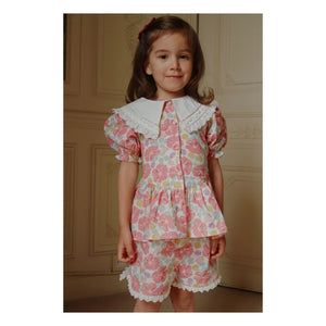 Konges Sløjd - Heart-Neck Organic Cotton Blouse | Pink