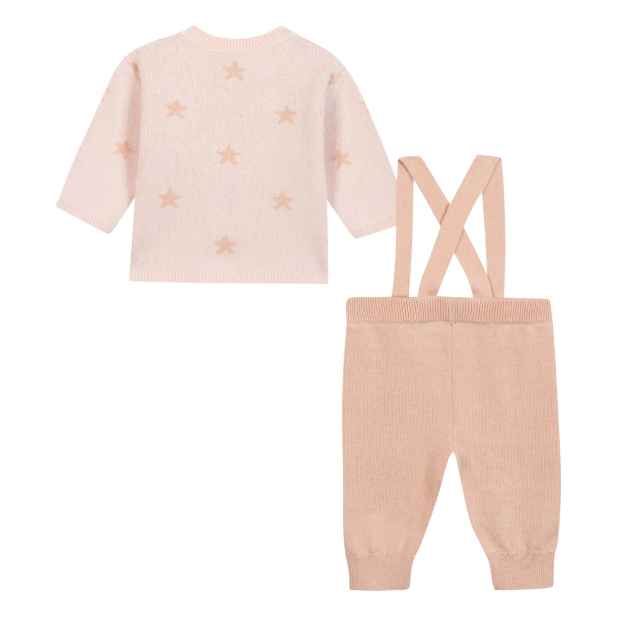 Bonton - Wolf Cardigan and Pants Set | Peach