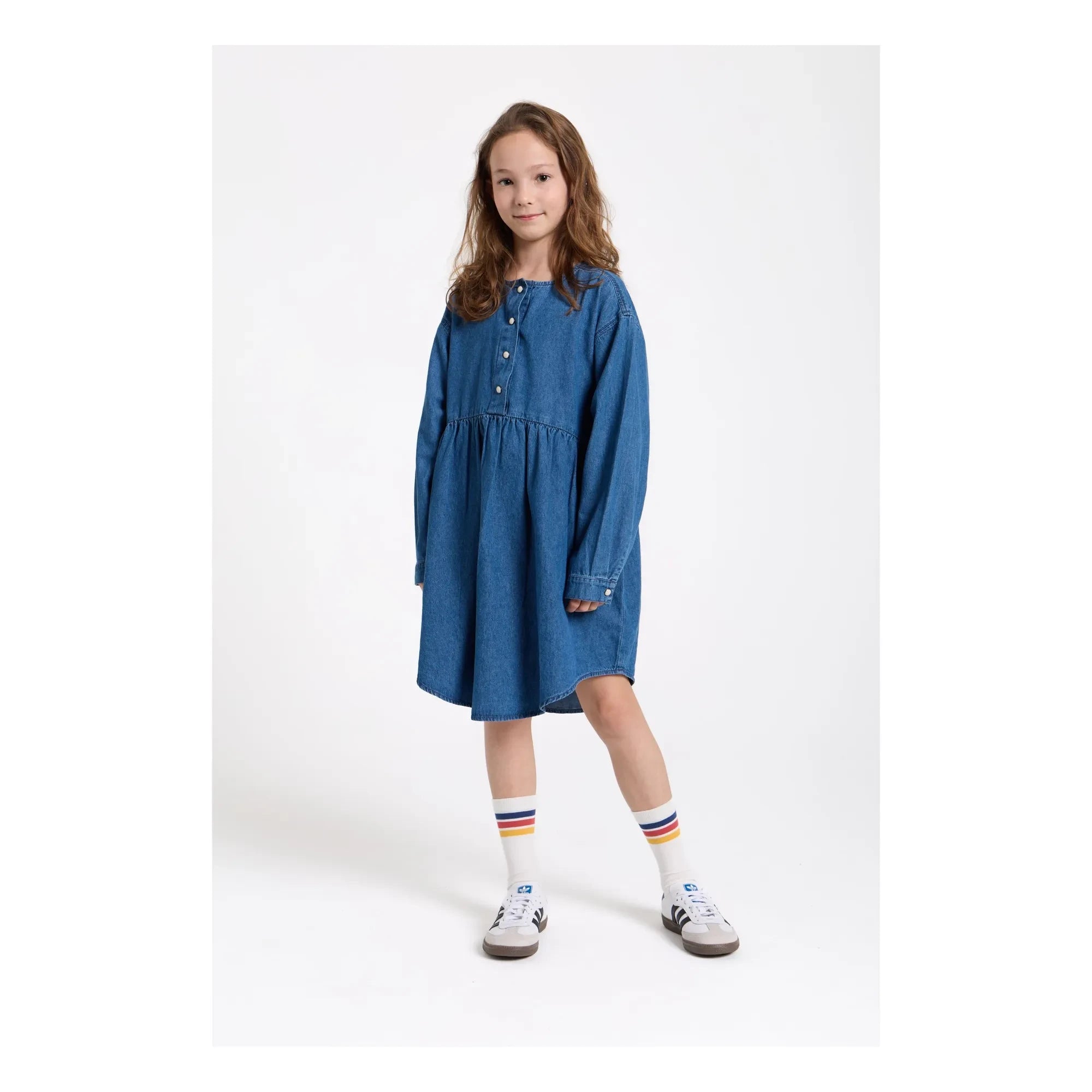 Smallable Kid - Drew Denim Dress | Denim Blue