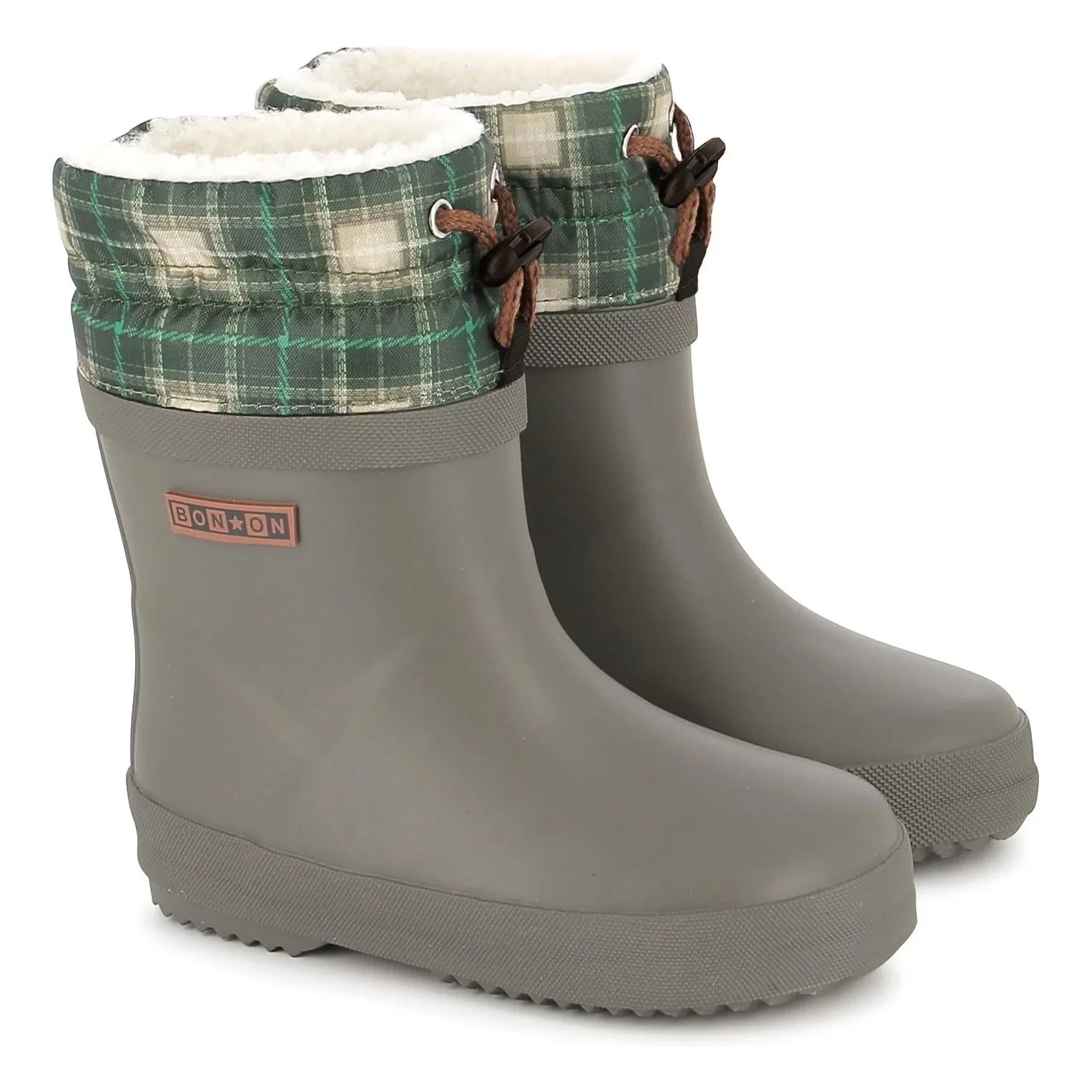 Bonton - Ploc Faux Fur Rain Boots | Khaki