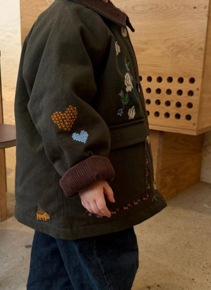 SISSEL EDELBO - Cara Organik Pamuk Ceket - Çocuk Koleksiyonu | Haki
