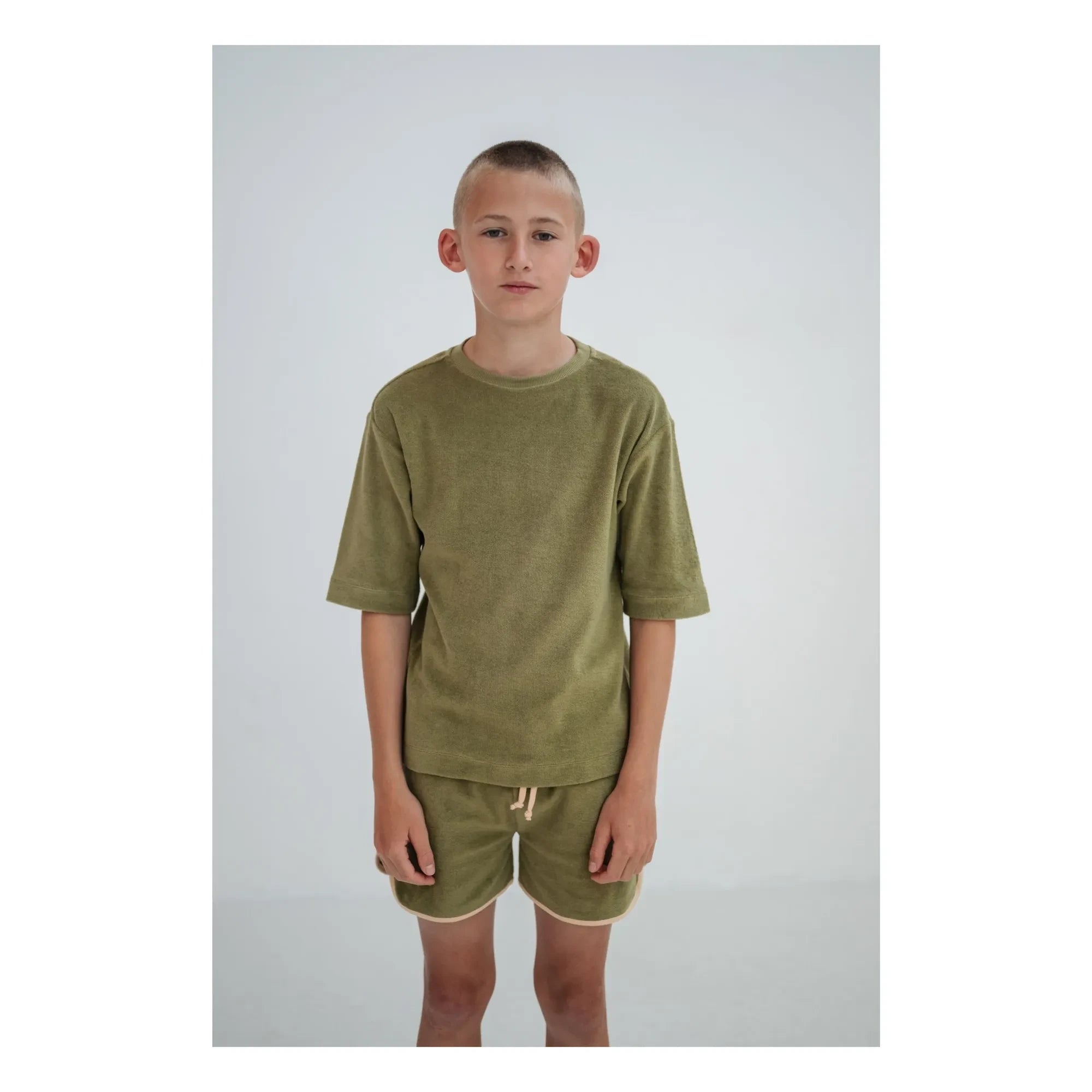 Repose AMS - Organic Cotton Towel Jogger Shorts | Khaki