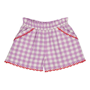 Hello Simone - Vichy plush bear shorts | Lavender