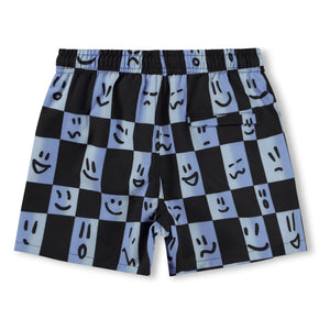 Molo - Niko Smiles Carreaux Recycled Fiber Swimsuit Shorts | Blue