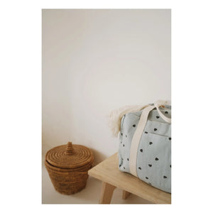 Rose in April - Raphaël Heart-Printed Baby Care Bag | Light Blue