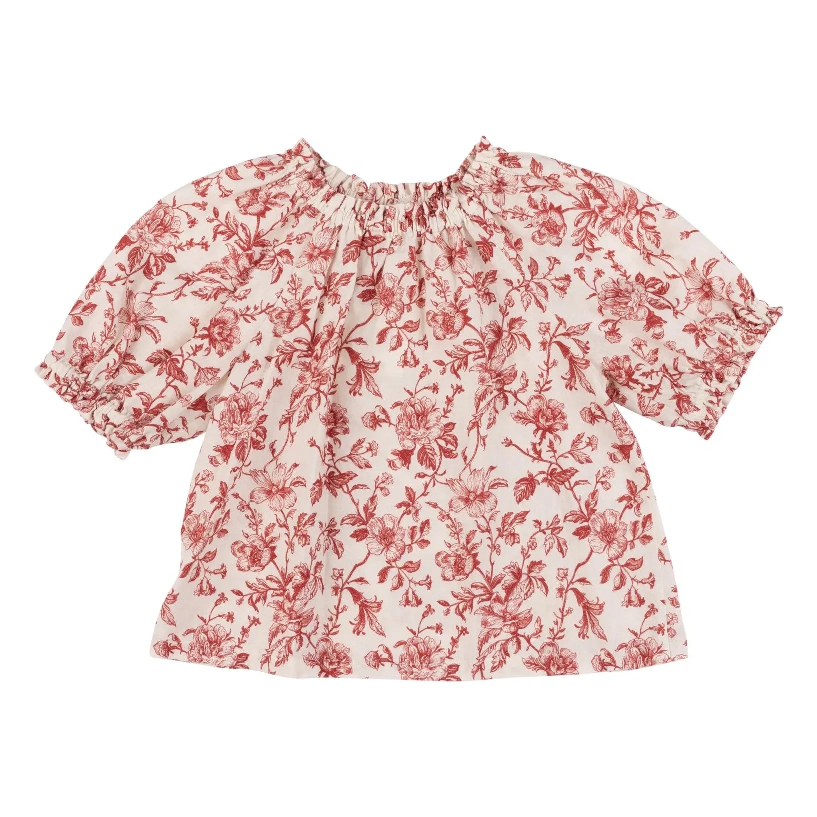 Babe & Tess - Caterina Fleurie Linen Shirt | Red