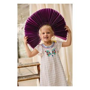 Louise Misha - Embroidered dress Edith Carreaux Organic cotton | Cream