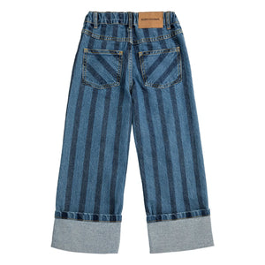 Bobo Choses - Organic Cotton Striped Jeans | Blue