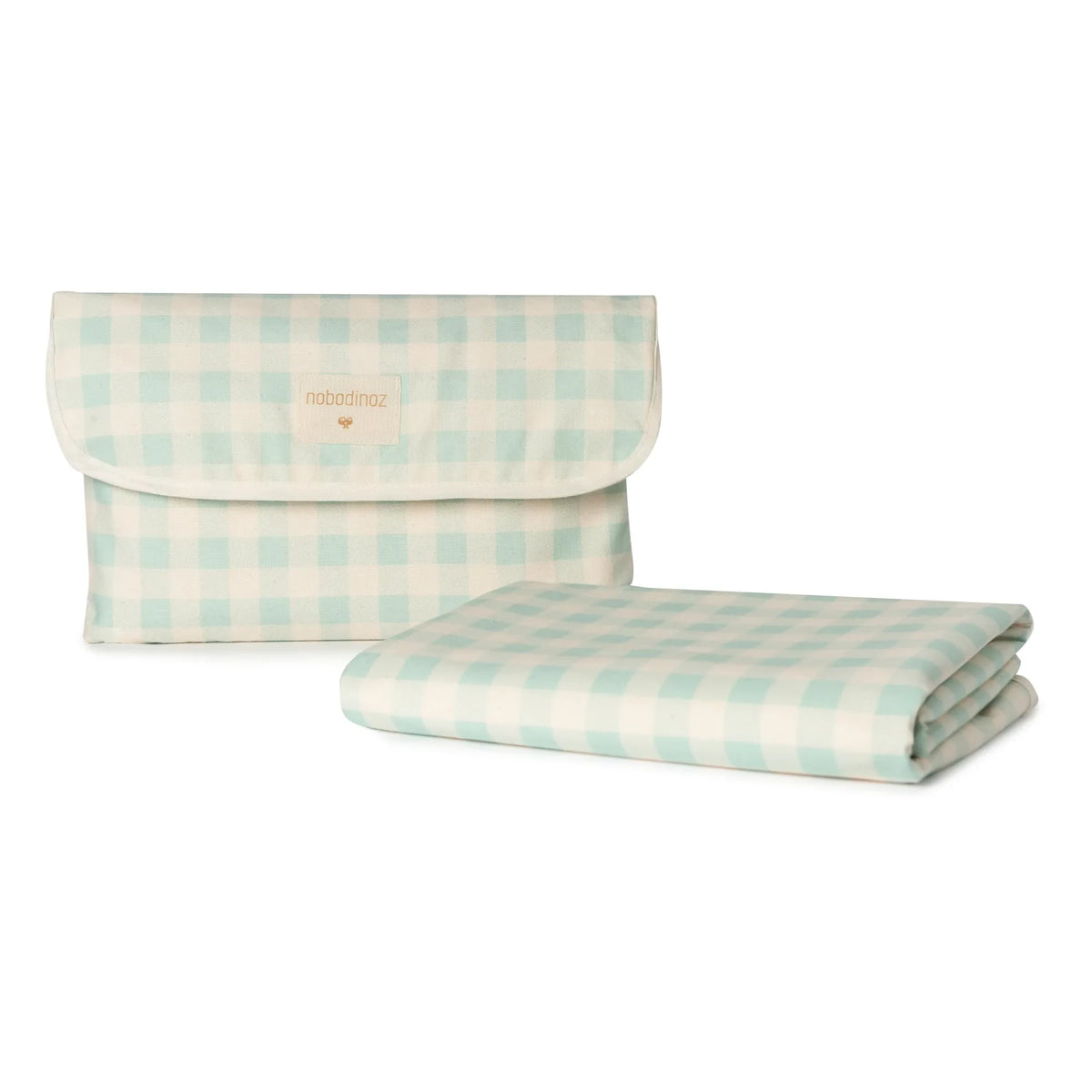 Nobodinoz - Waterproof Coated Cotton Tablecloth | Opaline Vichy