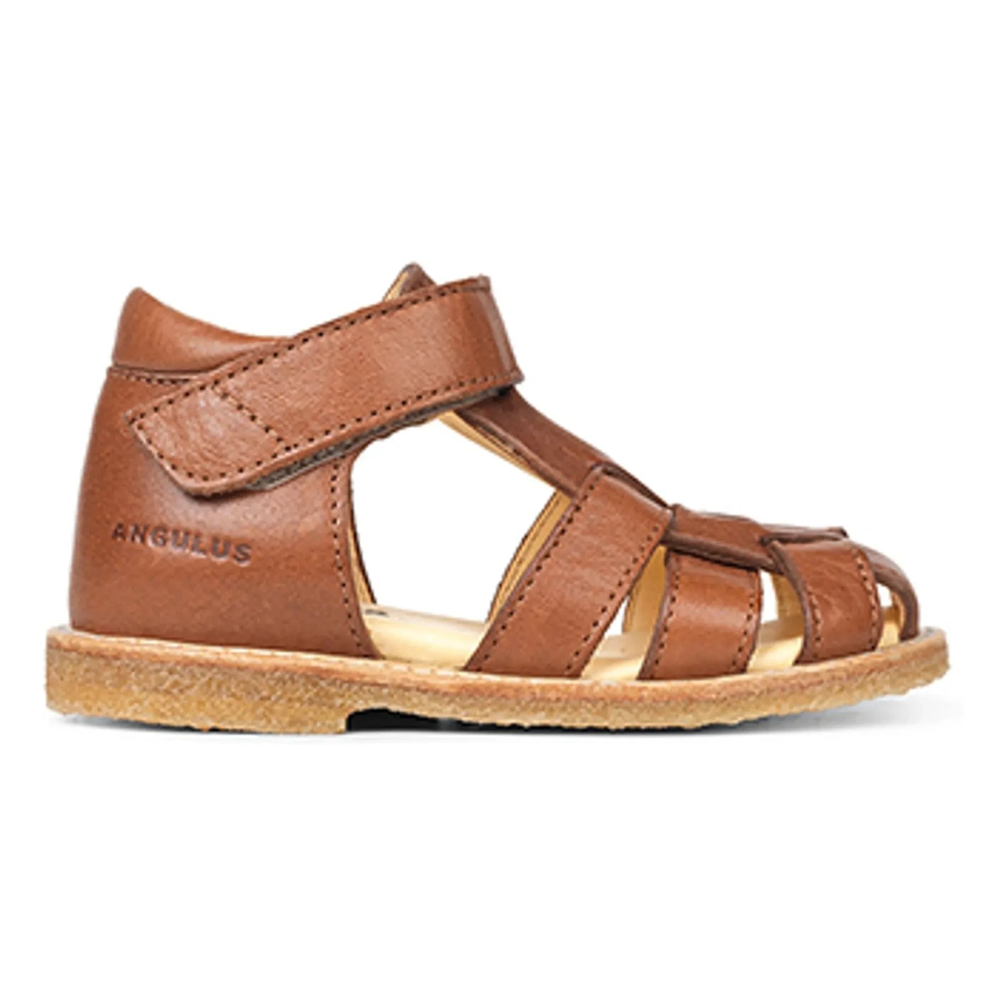 Angulus - High-heeled Leather Sandals | Caramel