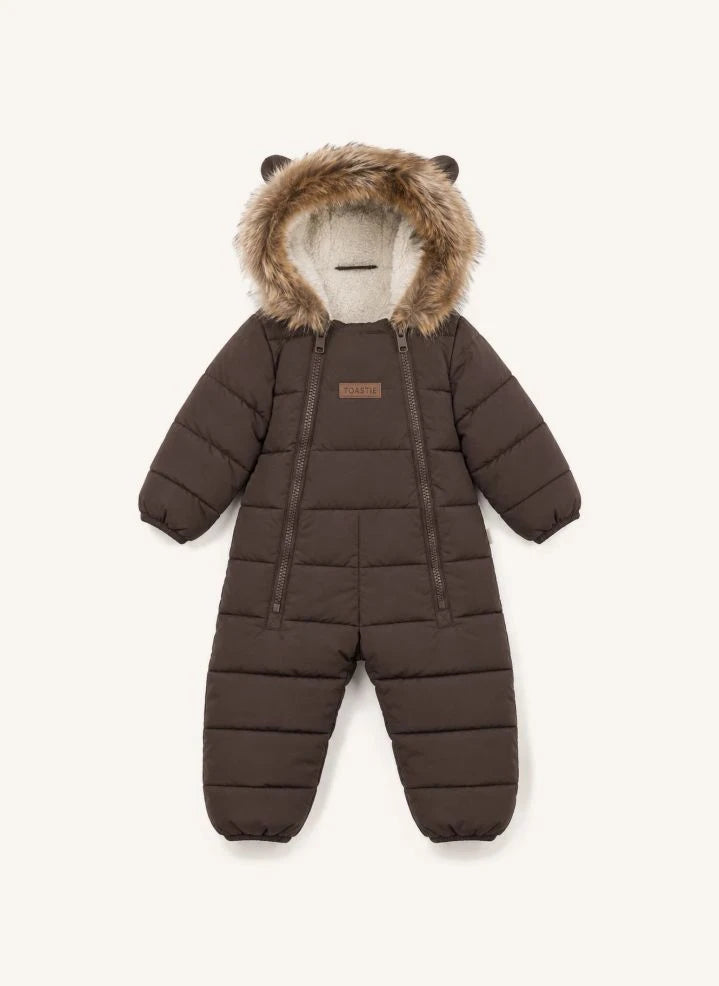 Töastie - Waterproof Faux Fur Hooded Cloud Jacket | Brown