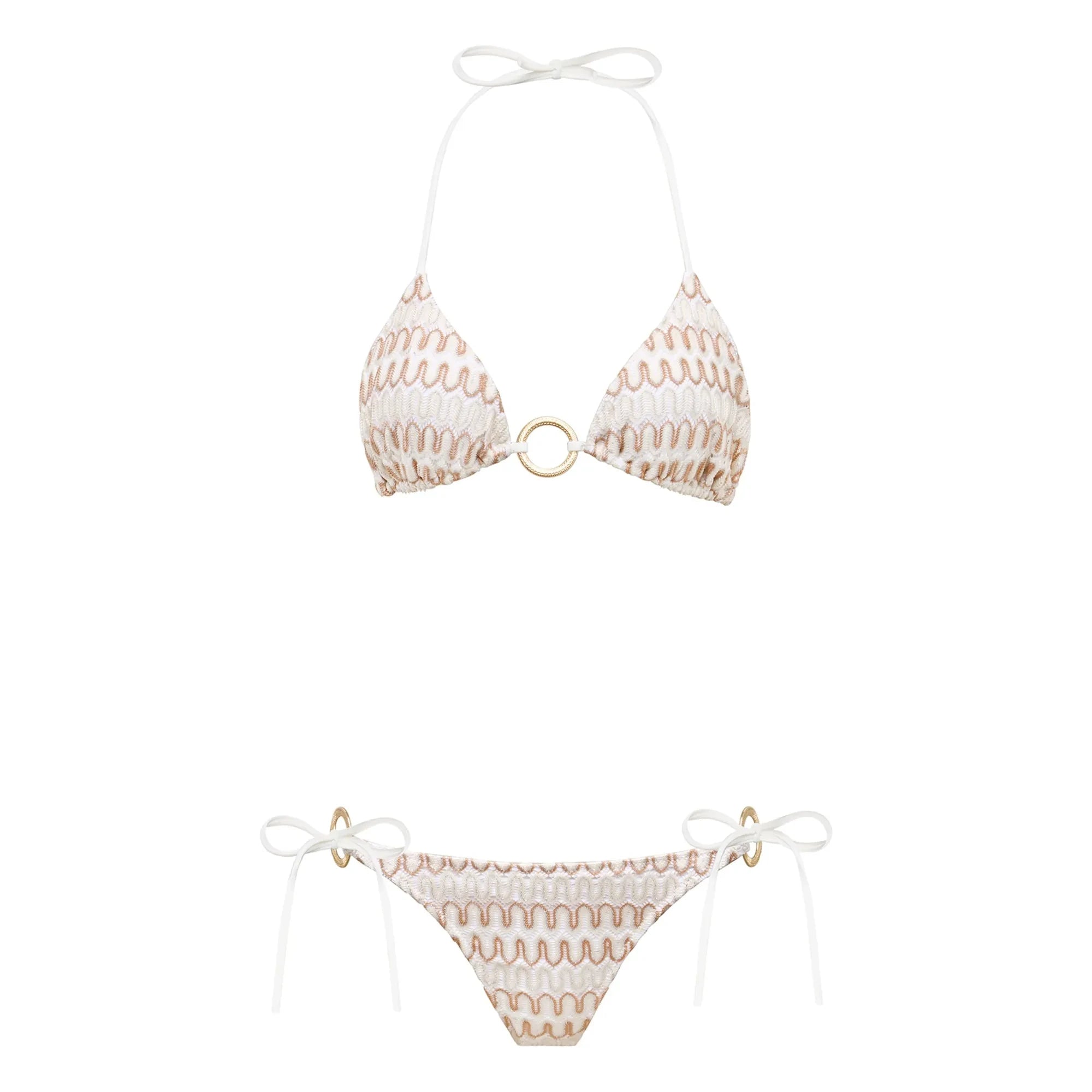 Lison Paris - Sunset Knitted Swimsuit Top | White
