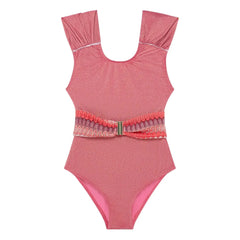 Lison Paris - Dolce Vita Metallic One-Piece Swimsuit | Pink