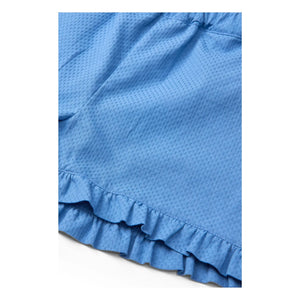 Copenhagen Colors - Organic cotton ruffle shorts | Azure blue