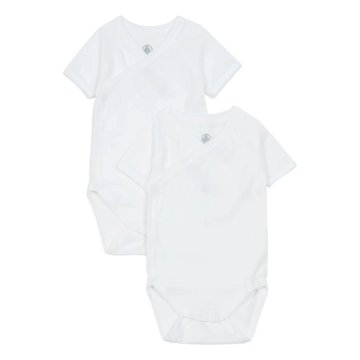 Petit Bateau - Yenidoğan Çapraz Askılı Tulum Seti - 2'li | Beyaz