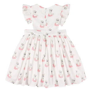 Morley - Xipil Cats Ruffled Dress | White