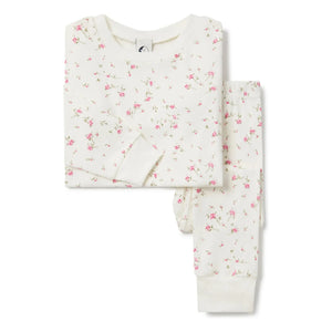 Sleepy Doe - Organic Cotton Floral Pattern Pajamas | Ivory