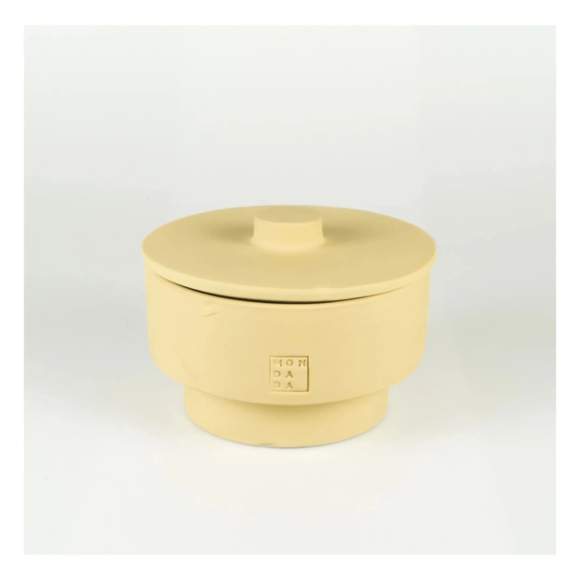 Mon Dada - June Sahara Double Outdoor Candle with Lid, Neutral Scent | Pale Yellow