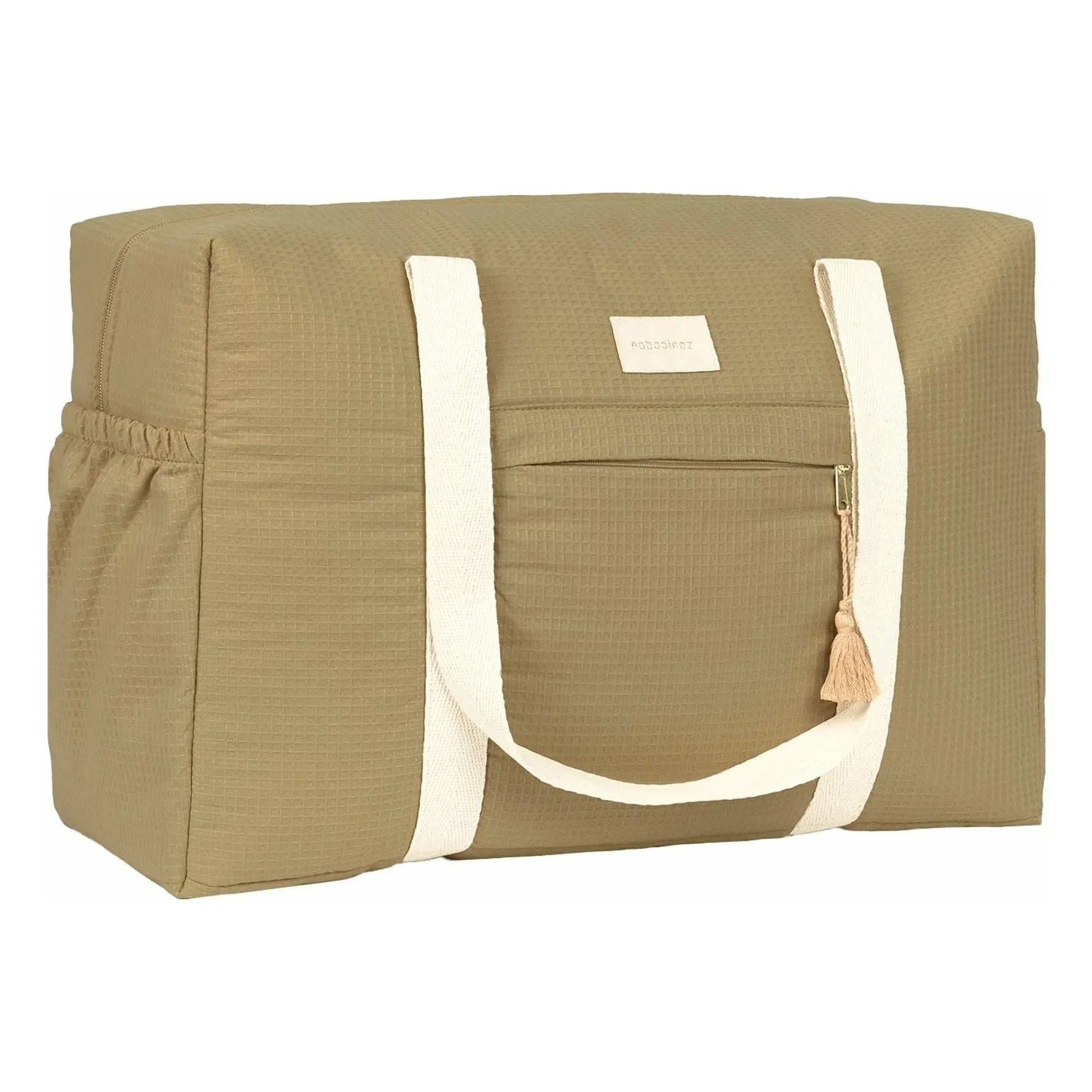 Nobodinoz - Waterproof Organic Cotton Maternity Bag Opéra | Olive