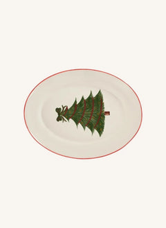 Anna + Nina - Christmas Tree Serving Plate | White