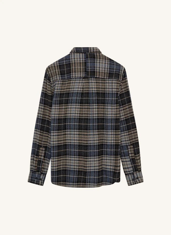Anerkjendt - Shirt Akkonrad Check Recycled Fibers | Indigo